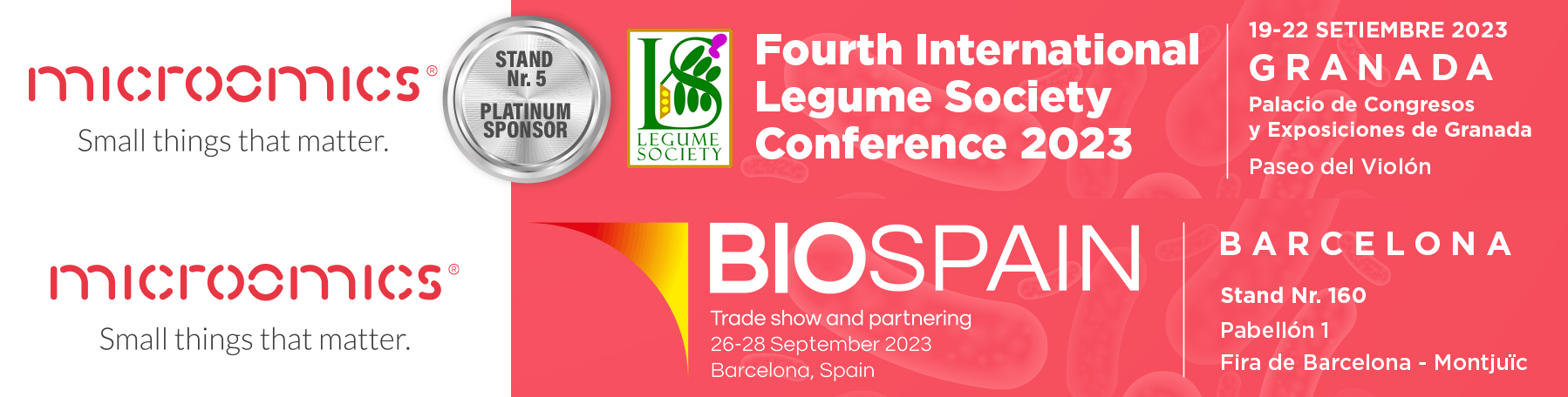 Microomics participates in the Fourth International Legume Society Conference and BIOSPAIN 2023