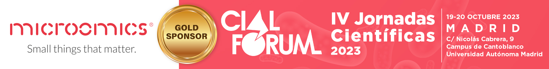 MICROOMICS patrocina las IV Jornadas Científicas CIAL FORUM 2023